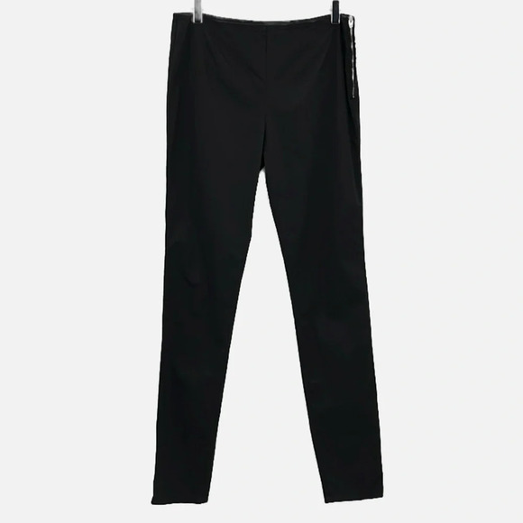 MM6 Maison Martin Margiela Side Zip Skinny Leg Trousers in Black- Size 8 US/44IT - Picture 1 of 10